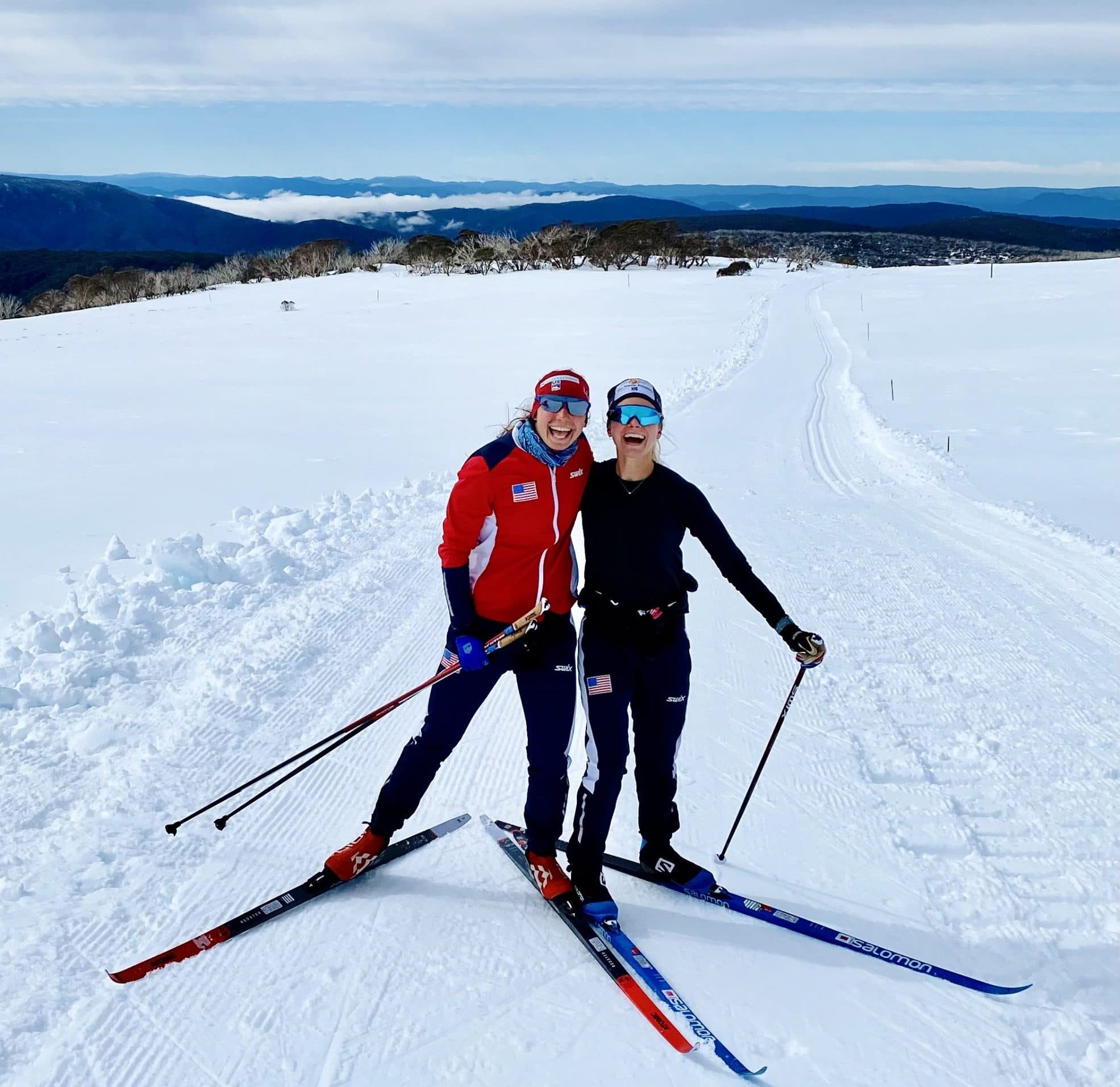 Julia Kern and Jessie Diggins in Australia