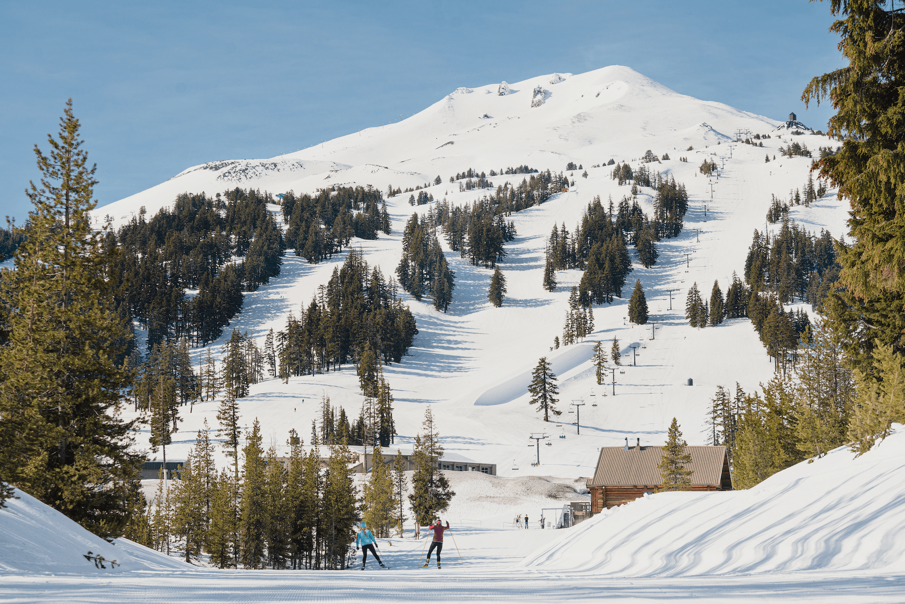 Skiers on the trails at Mt. Bachelor Nordic Center